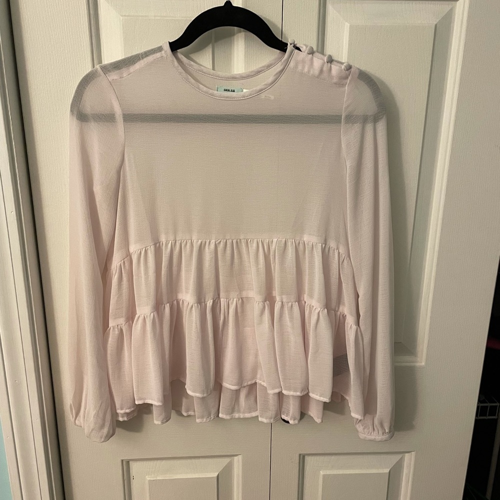 Kimchi Blue Sheer Babydoll Blouse